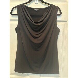 George Black Sleeveless Draped Cowl Neck Camisole Size XS (0-2)